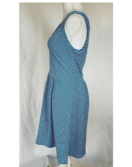 Anthropologie Maeve Caldera Blue Polka Dot Dress Small - Picture 2 of 6